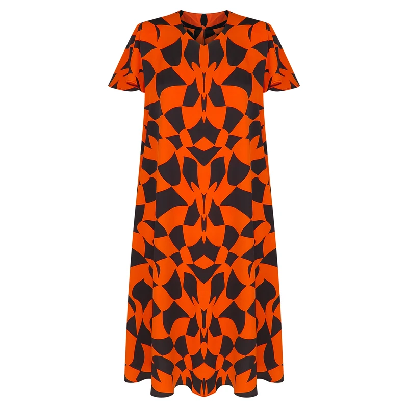 پیراهن بارداری یقه هفت مدل  کرپ الیزه نازنین