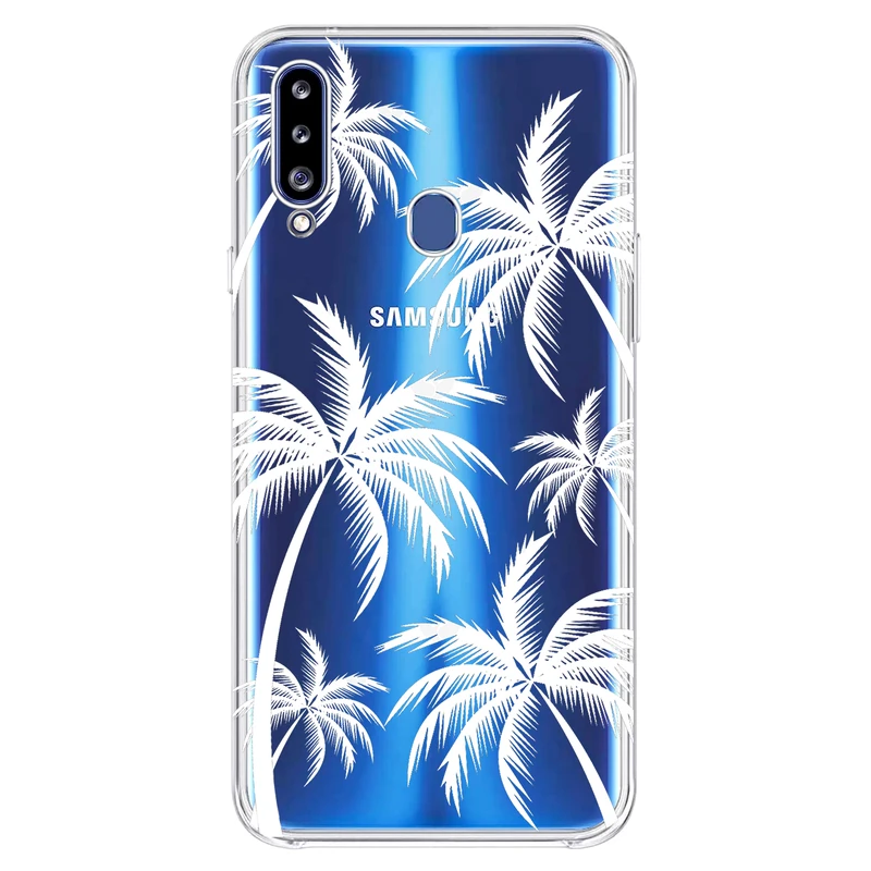کاور مگافون طرح نخل مدل C52-W مناسب برای گوشی موبایل سامسونگ Galaxy A20 S