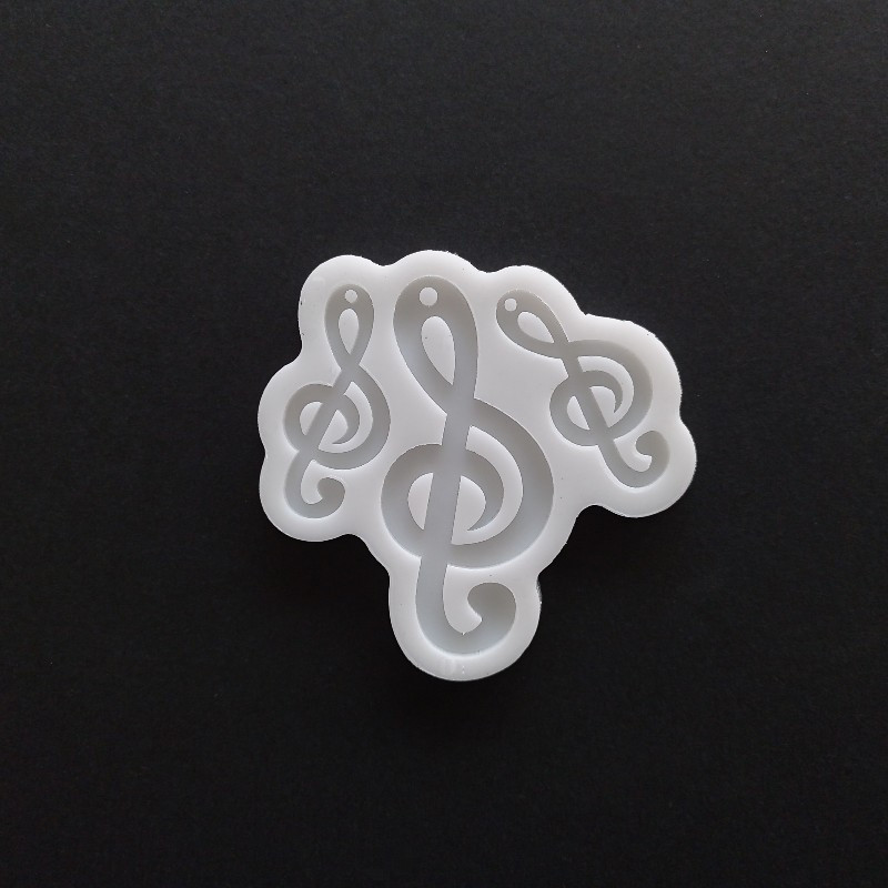 قالب رزین مدل ست گوشواره و گردنبند طرح نت موسیقی