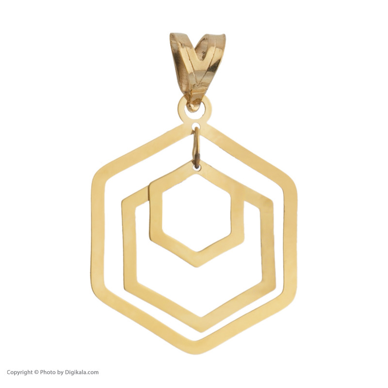 آویز گردنبند طلا 18 عیار زنانه مایا ماهک مدل MM1627 طرح شش ضلعی متداخل آویز گردنبند طلا 18 عیار زنانه مایا ماهک مدل MM1627 طرح شش ضلعی متداخل