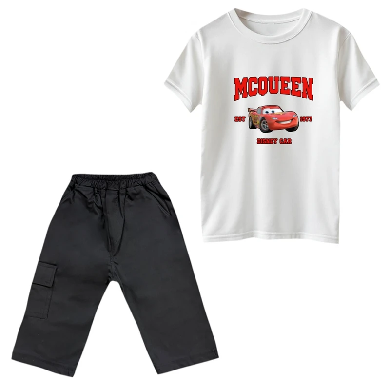 ست تی‌شرت و شلوارک پسرانه مدل مک کوئین