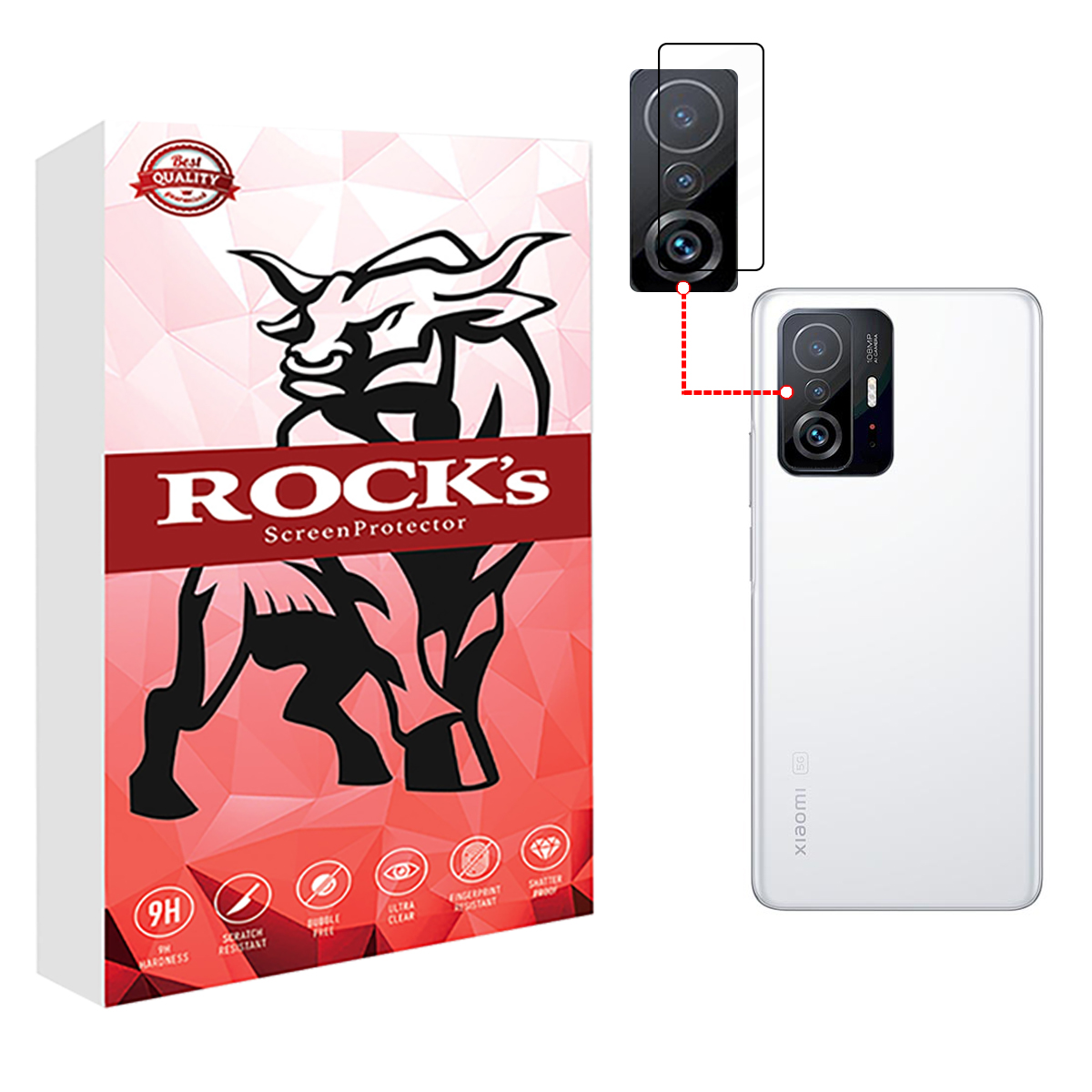 محافظ لنز دوربین راکز مدل LNZ مناسب برای گوشی موبایل شیایومی 11T pro