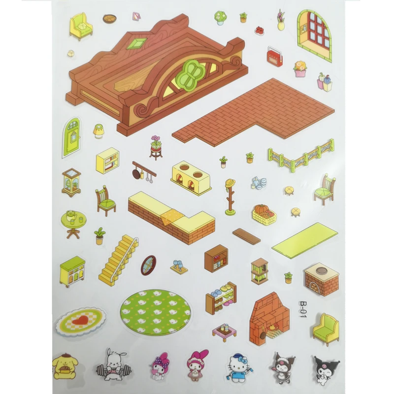 عکس شماره 5 : برچسب مدل پازلی بسته 4عددی