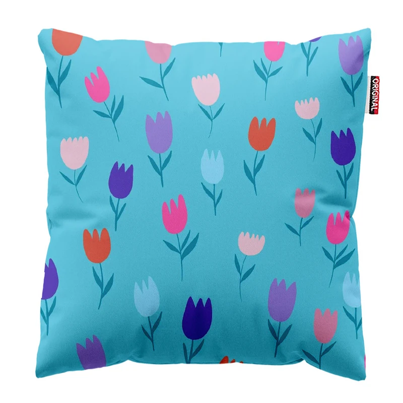 کوسن پاد آفرین طرح گل کد 2761 سایز 30*30 سانتی متر