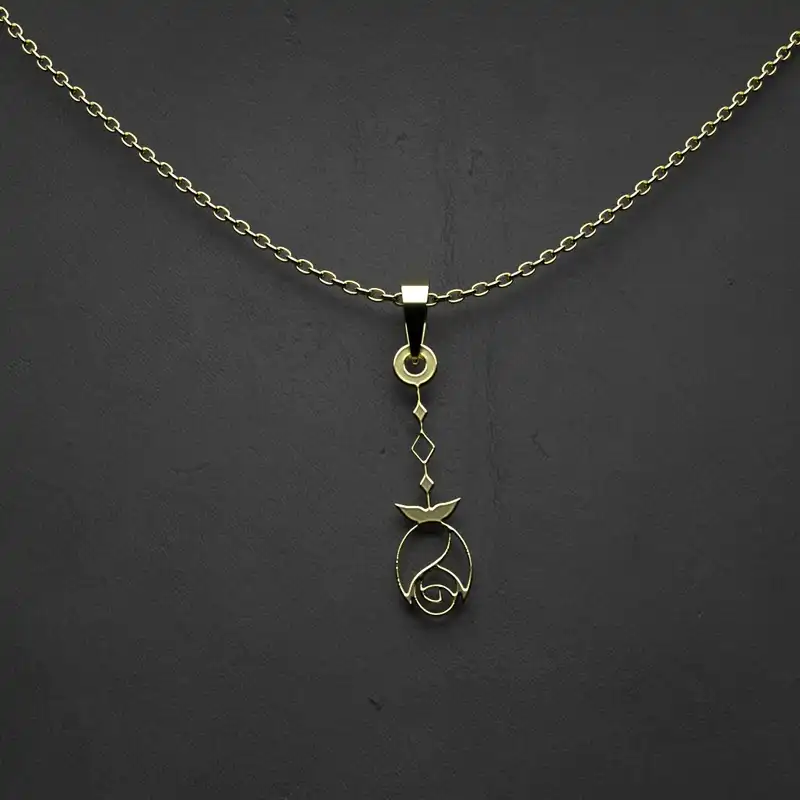 گردنبند طلا 18 عیار زنانه مدوپد مدل لوزی کد CA10266