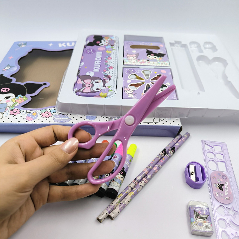 ست لوازم التحریر طرح کرومی بسته 19 عددی