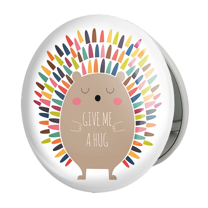 آینه جیبی خندالو طرح جوجه تیغی مدل تاشو کد 5060 