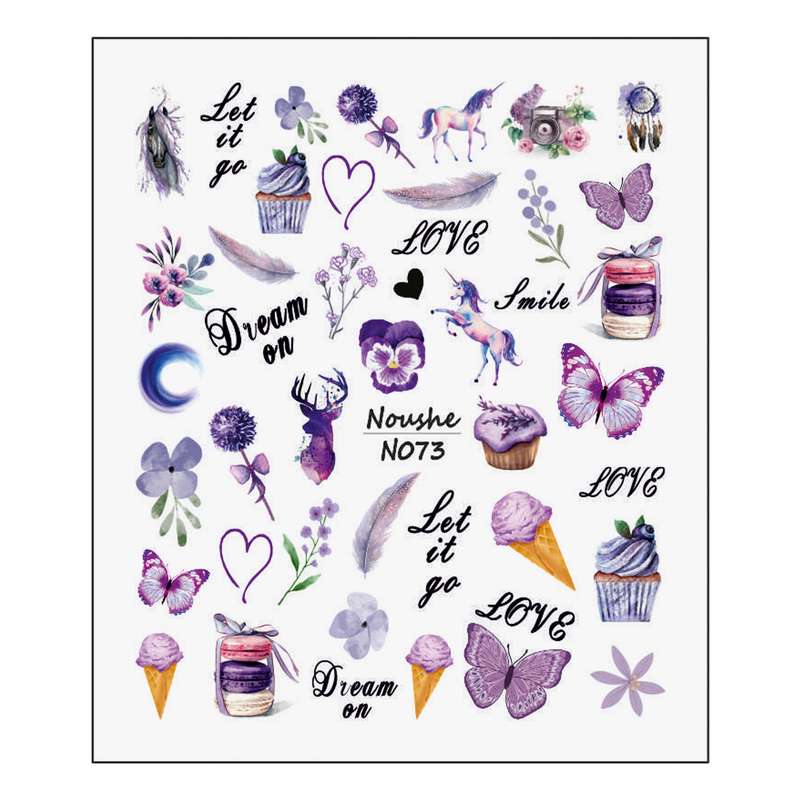 برچسب لنز ناخن مدل فانتزی کد N073