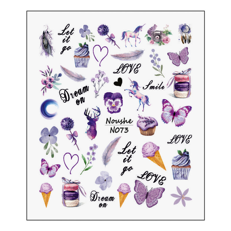 برچسب لنز ناخن مدل فانتزی کد N073