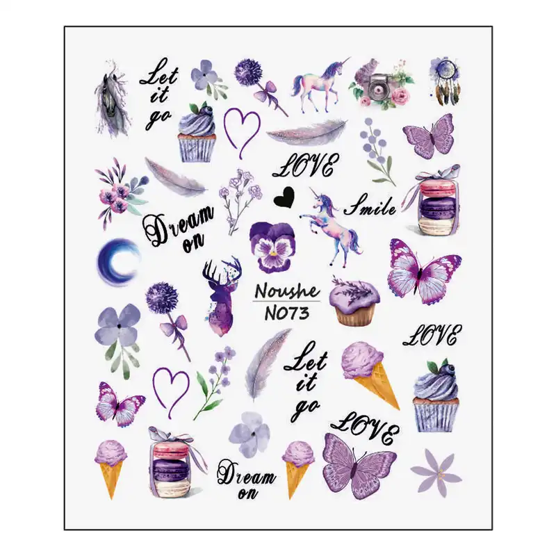 برچسب لنز ناخن مدل فانتزی کد N073