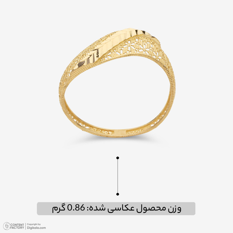 انگشتر طلا کم اجرت 18 عیار زنانه ناریا مدل ایوا کد AZ-5-21