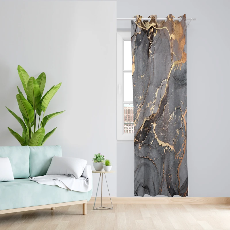 پرده طرح سنگی مدل مخمل پانچی کد 2723 z سایز 140x200 سانتی متر