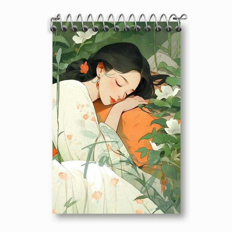 دفتر یادداشت 50 برگ خندالو مدل دختر ژاپنی کد F1820