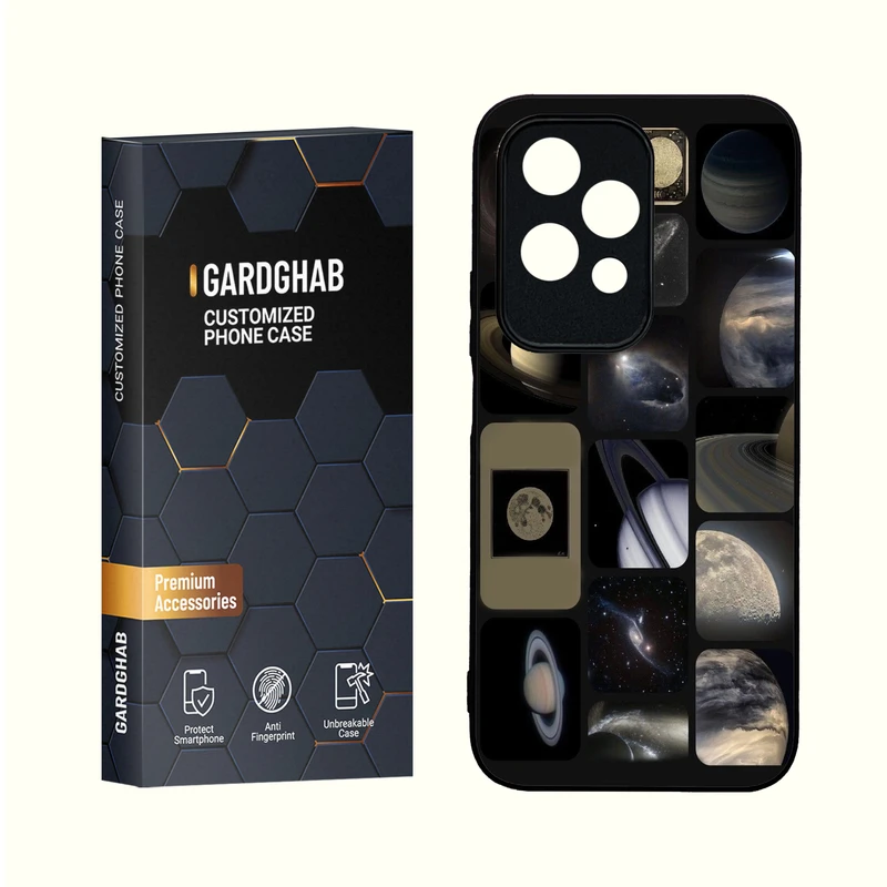 کاور گارد قاب مدل دورژله ای کهکشان مناسب برای گوشی موبایل آنر 200Lite 5G