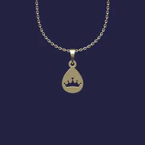 گردنبند طلا 18 عیار زنانه مدوپد مدل تاج کد Z2-1-1189