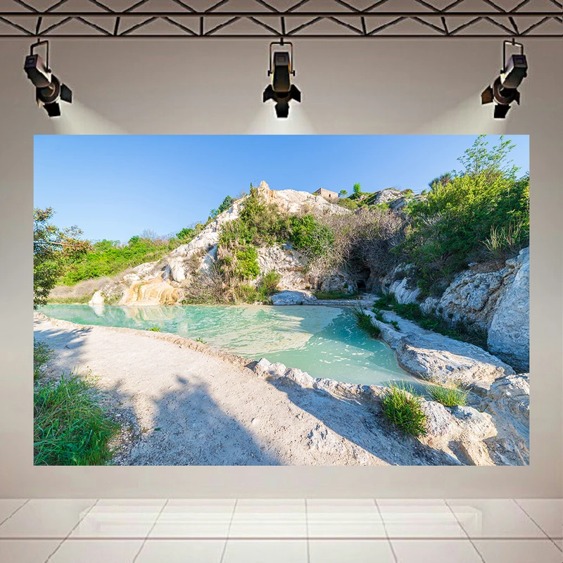 پوستر دیواری طرح برکه در دل طبیعت کوهستانی کد AR304401