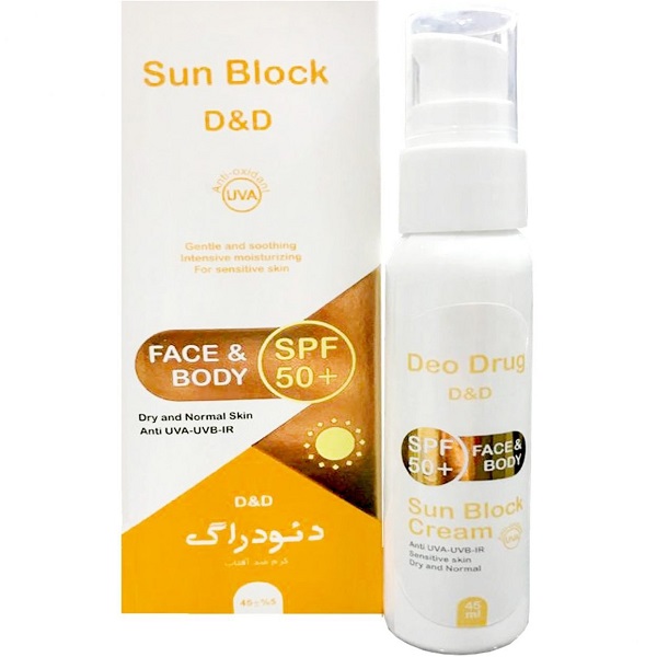 کرم ضد آفتاب بی رنگ دئو دراگ spf50 مدل invi مناسب پوست خشک حجم 45 میلی لیتر