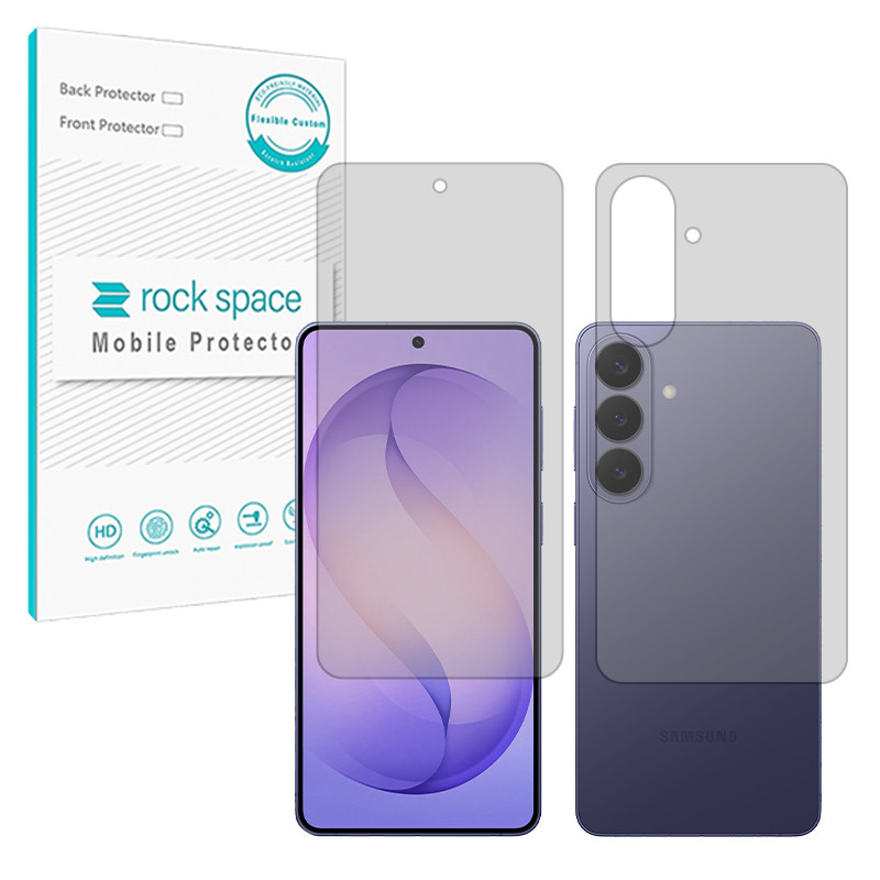 محافظ صفحه نمایش مات راک اسپیس مدل هیدروژلی مناسب برای گوشی موبایل سامسونگ Galaxy S26 Plus به همراه محافظ پشت صفحه