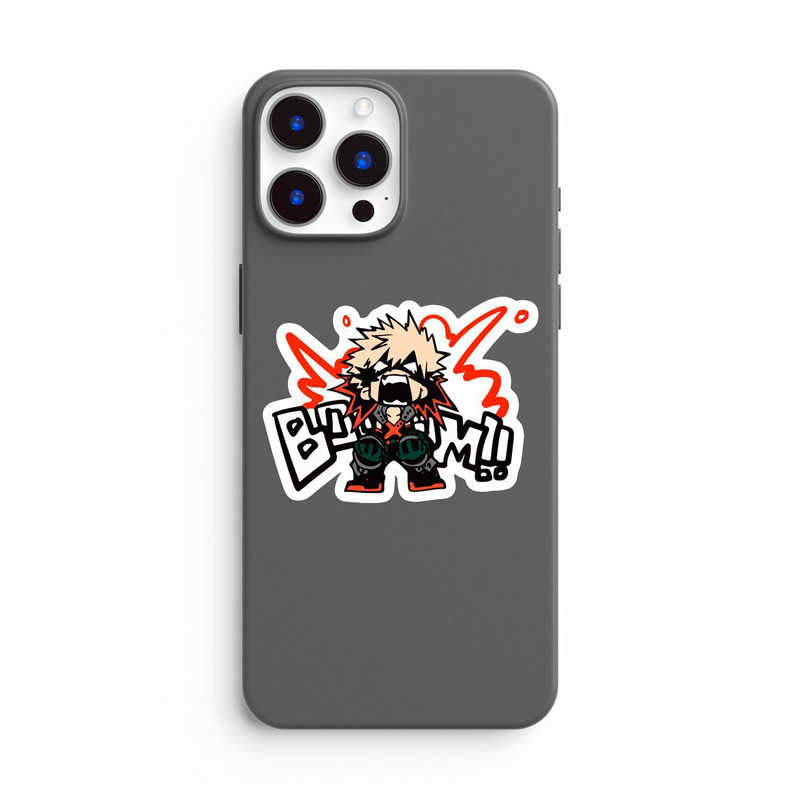 استیکر لپ تاپ و موبایل بووم طرح انیمه My Hero Academy مدل Bakugo کد JD38