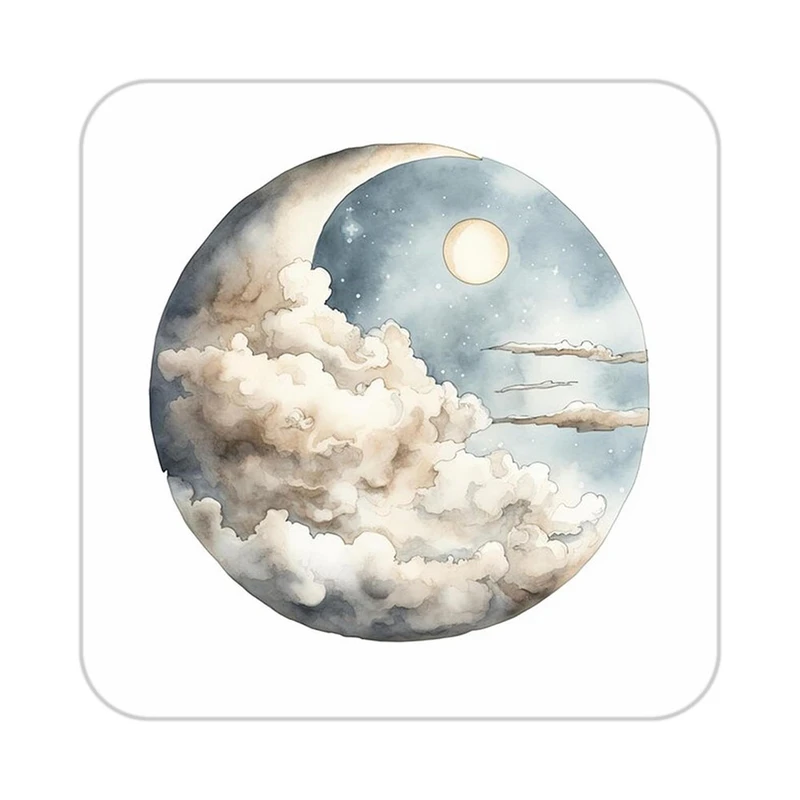 زیر لیوانی کاکتی طرح ماه و ستاره مدل mp52695