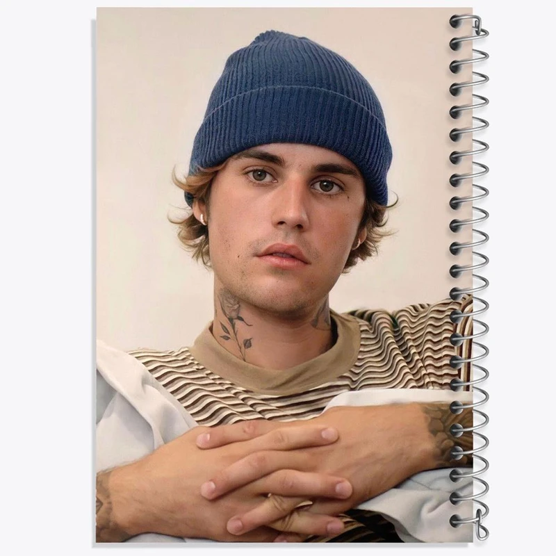 دفتر مشق 50 برگ خندالو مدل جاستین بیبر Justin Bieber کد 19022