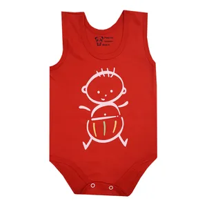 بادی نوزادی مدل خوشحال رنگ قرمز