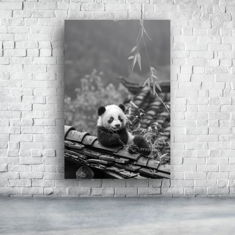 تابلو شاسی طرح پاندا و خرس و طبیعت مدل H83