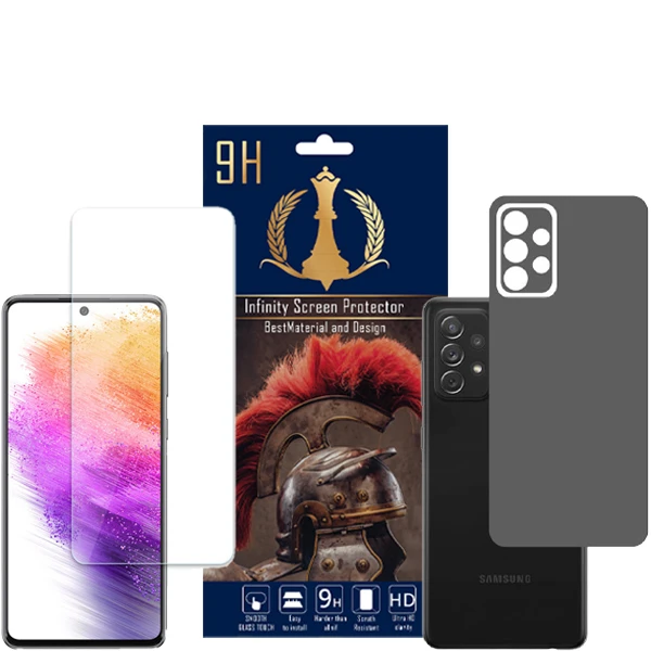  برچسب پوششی اینفینیتی مدل PRO MAX مناسب برای گوشی موبایل سامسونگ Galaxy A73 به همراه محافظ صفحه نمایش