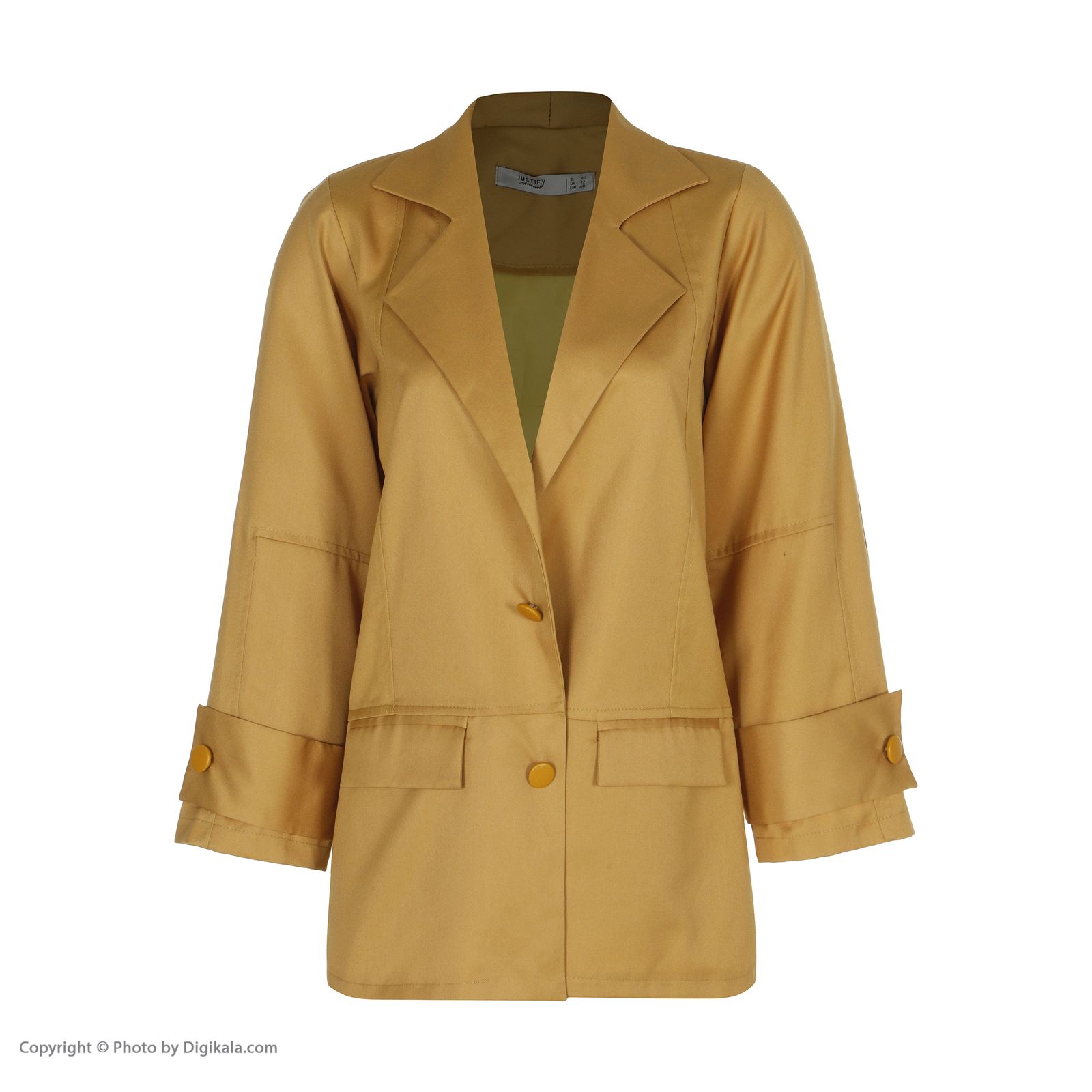 بارانی زنانه جاستیفای مدل W0414216RC-MUSTARD -  - 2