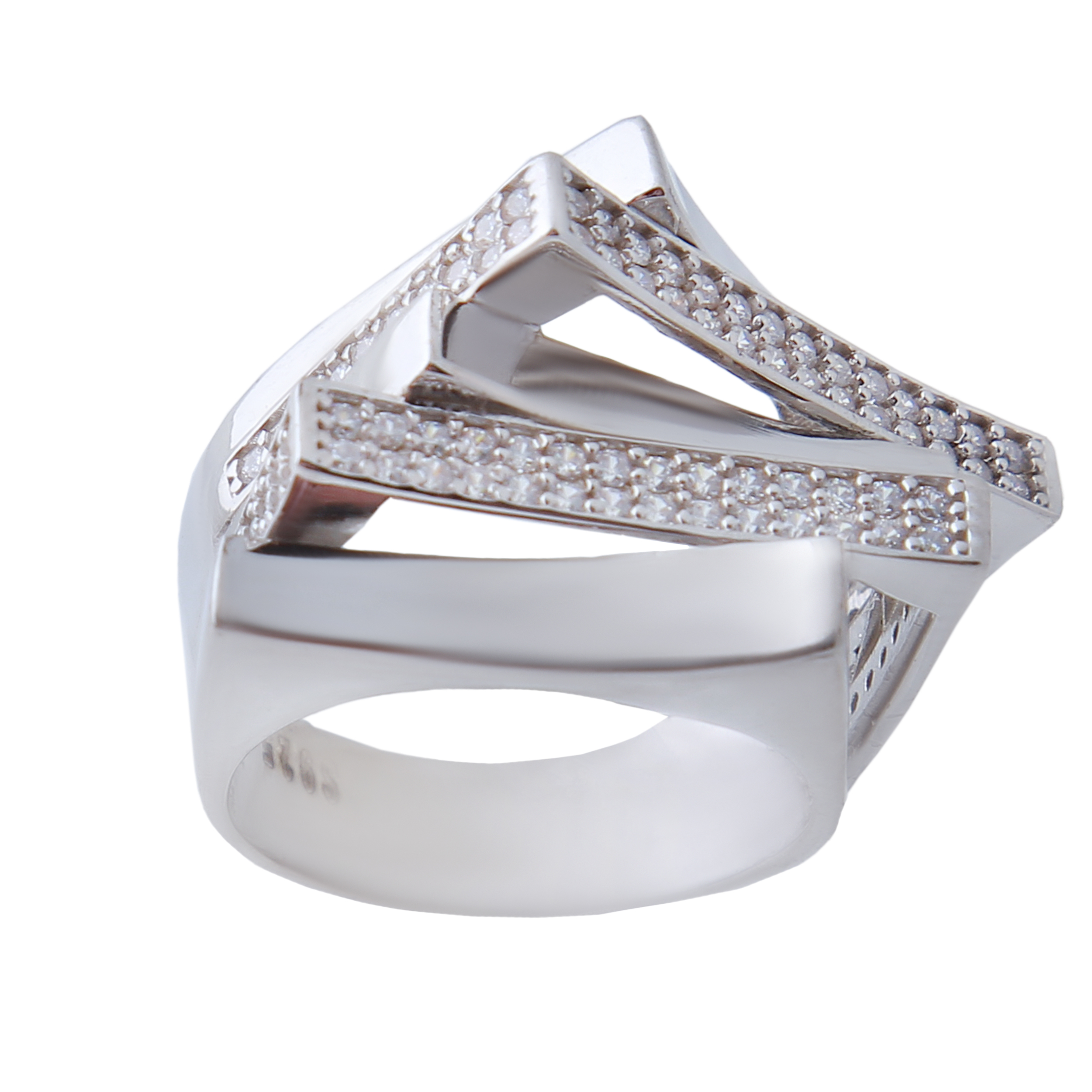  انگشتر نقره زنانه بازرگانی میلادی کد AWR_593