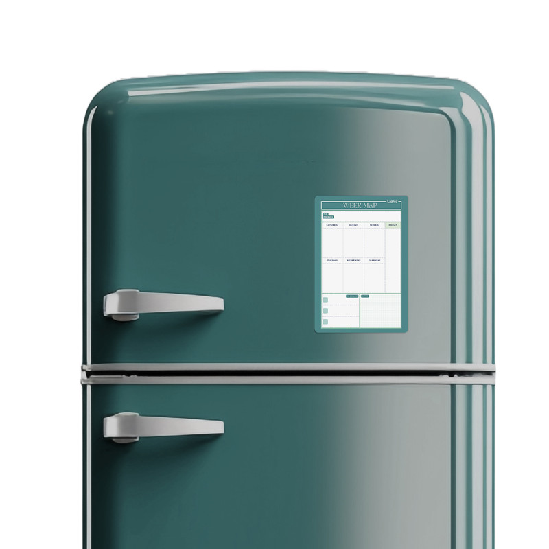 تخته وایت برد لاژید طرح پلنر هفتگی مدل آهنربایی سایز 20X30 سانتیمتر