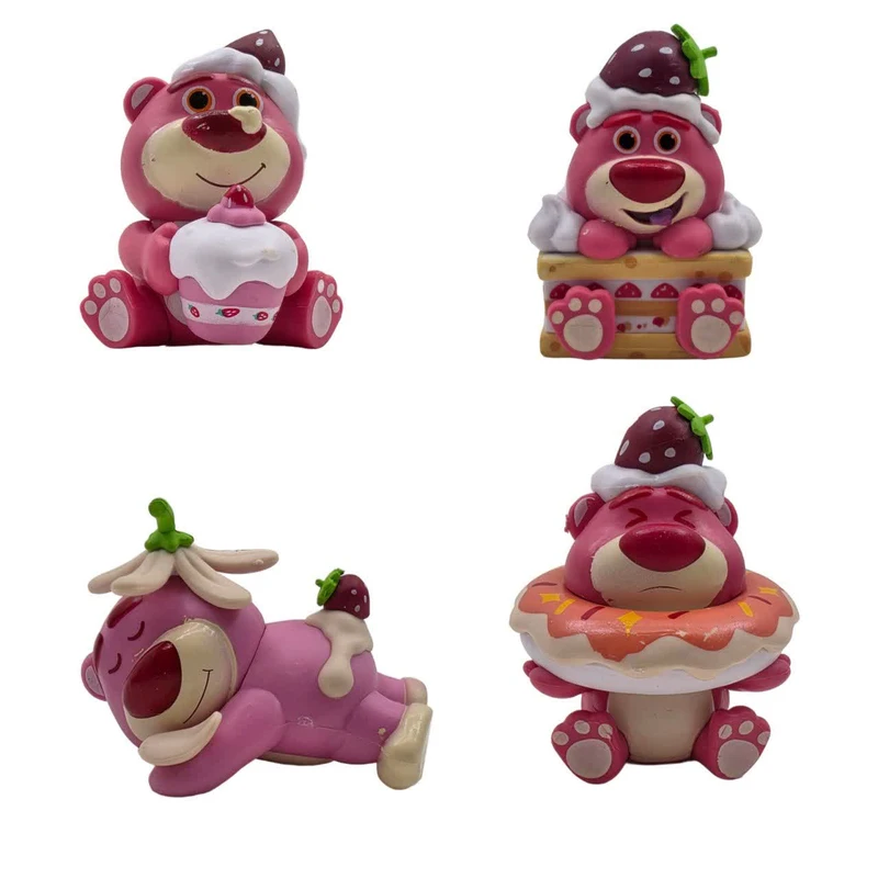 فیگور ناب سل مدل خرس توت فرنگی لتسو با دوستان مجموعه 4 عددی ارتفاع 7 سانتی متر کد NAAB002