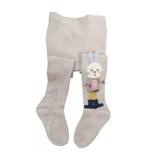 جوراب شلواری دخترانه مدل عروسک خرگوش و توت فرنگی 