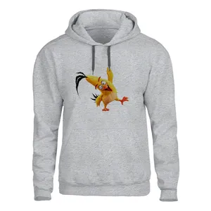 هودی مردانه مدل پرنده کد SH33 رنگ طوسی