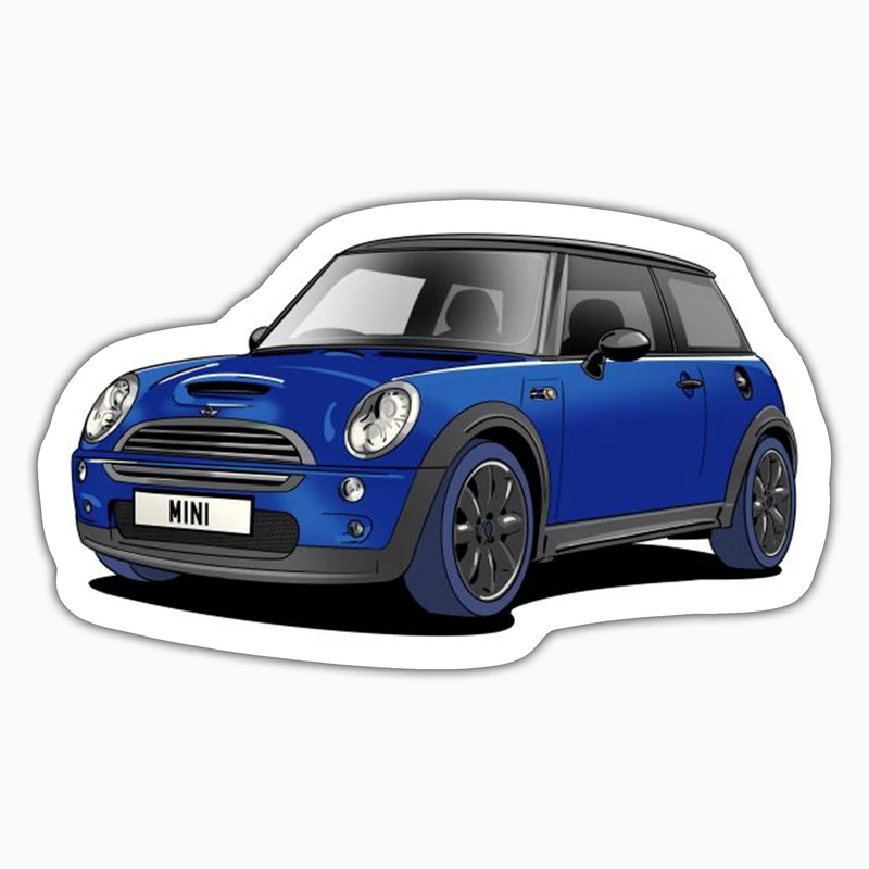 استیکر لپ تاپ و موبایل بووم طرح ماشین مدل Mini کد ZX003