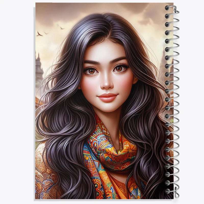 دفتر ژورنال نویسی 50 برگ خندالو مدل نقطه ای طرح دخترانه کد N1205