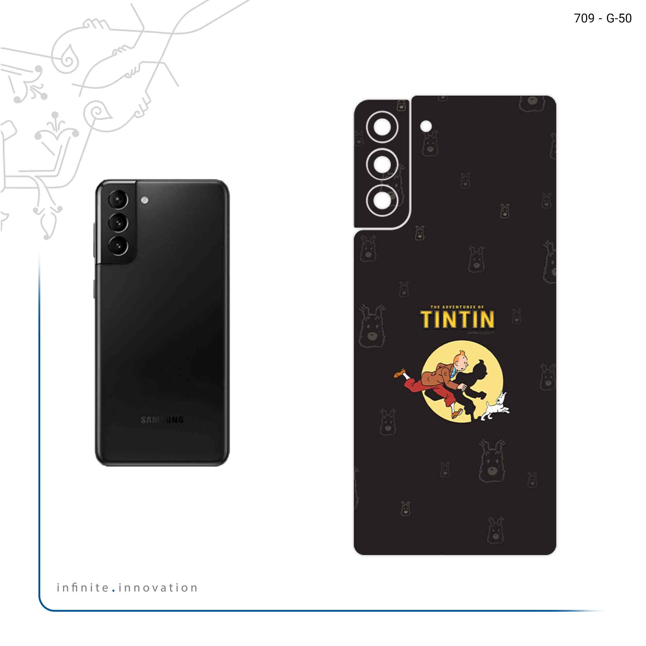 برچسب پوششی ماهوت مدل Tintin مناسب برای گوشی موبایل سامسونگ Galaxy S21 Plus 5G