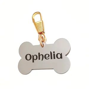 پلاک شناسایی حیوانات مدل استخوان طرح Ophelia