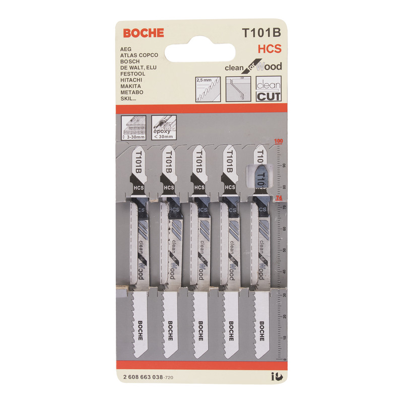 تیغه اره چوب بر بوش مدل T101B - بسته 5 عددی