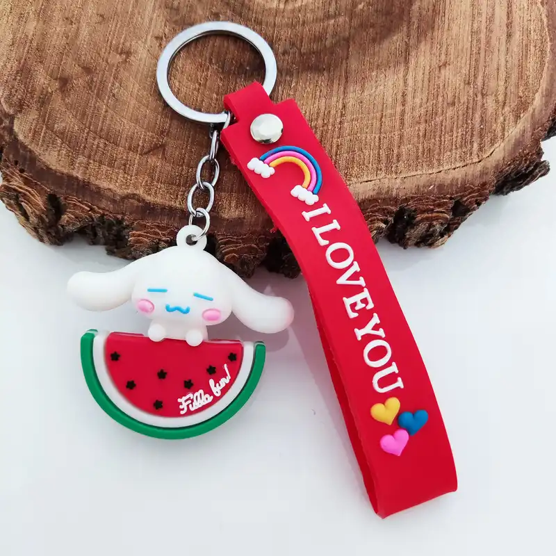 جاکلیدی مدل سیلیکونی طرح خرگوش و قاچ هندوانه کد DB20