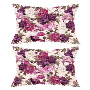 رو بالشی مدل مخمل طرح گل کد 1102 مجموعه دو عددی