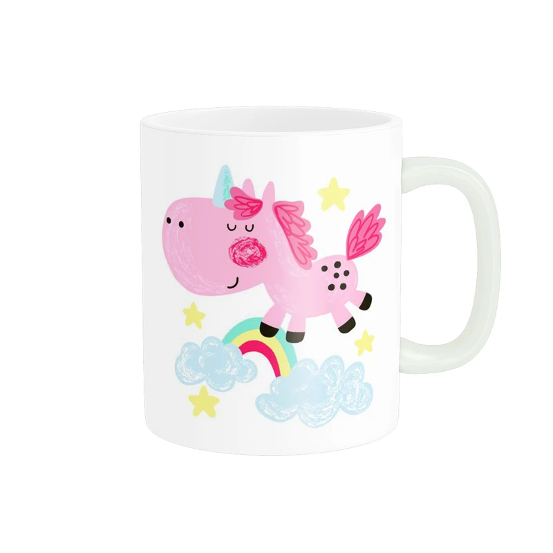 ماگ پاد آفرین طرح اسب تک شاخ کارتونی کد 5387