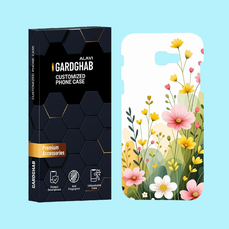 کاور گارد قاب علوی مدل گل مناسب برای گوشی موبایل سامسونگ Galaxy A720 / A7 2017