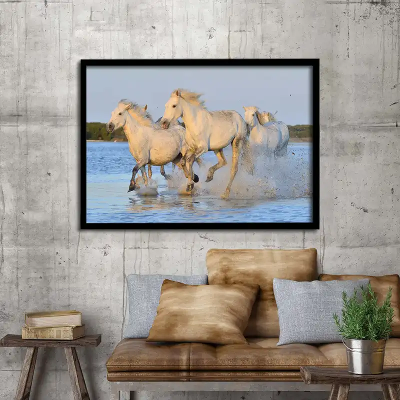 تابلو بکلیت طرح اسب سفید مدل B-s1622