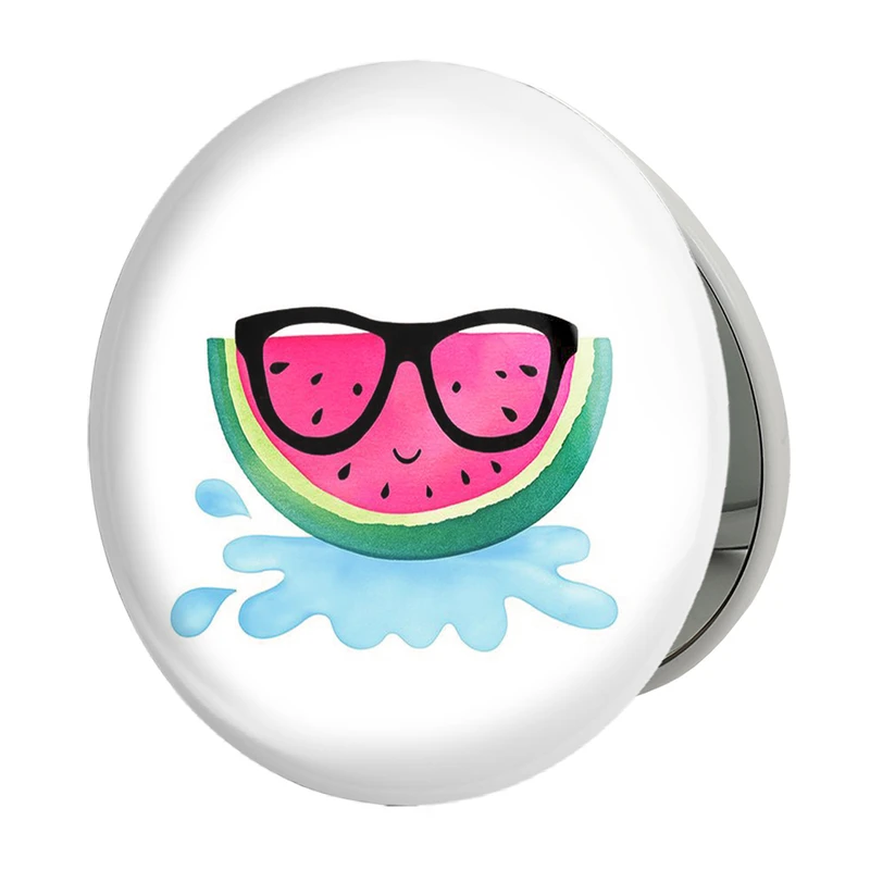 آینه جیبی خندالو طرح هندوانه مدل تاشو کد 5363 