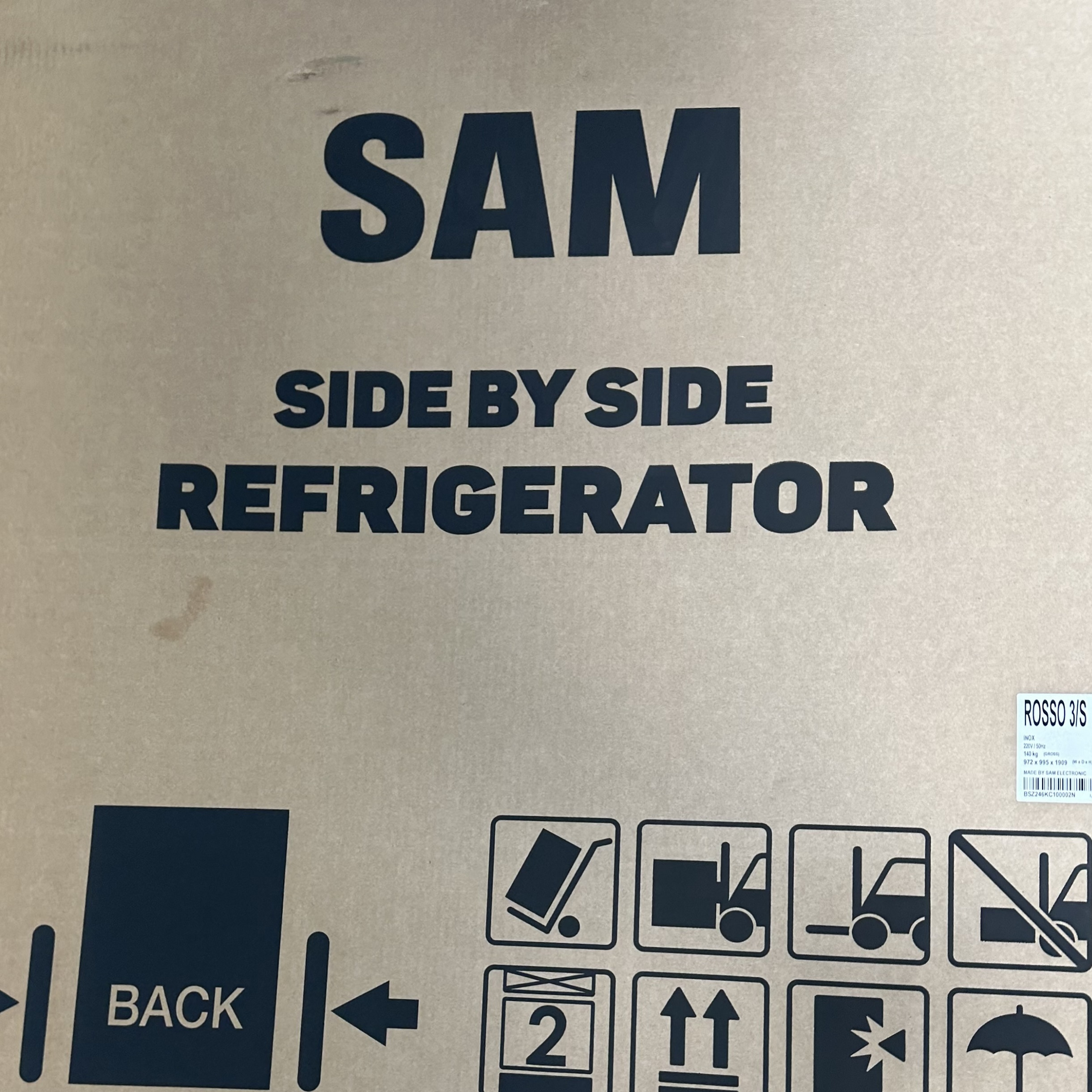 یخچال و فریزر ساید بای ساید 32 فوت سام مدل ROSSO 3/S