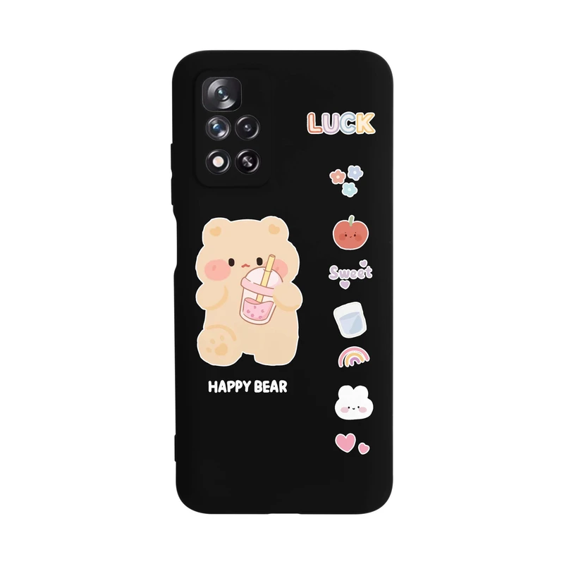 کاور قاب گارد طرح خرس اسموتی کد a2725 مناسب برای گوشی موبایل شیائومی Redmi Note 11 5G / Poco M4 Pro 5G