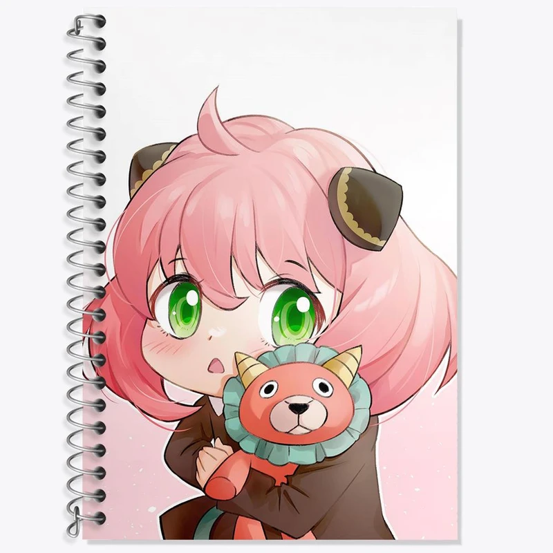 دفتر زبان 50 برگ خندالو مدل سه خط طرح آنیا فورجر انیمه اسپای ایکس فمیلی Spy x Family کد 15558