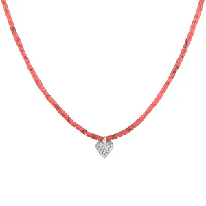 گردنبند نقره زنانه ریسه گالری مدل سرخو 5255