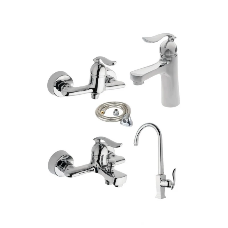 سرویس شیرآلات بهداشتی ایلمان مدل لیکادو k300 مجموعه 5 عددی